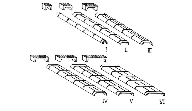 Weinert 5807 - Blechkanäle und Rollenkästen für Seilzugleitungen, 26 Stück
