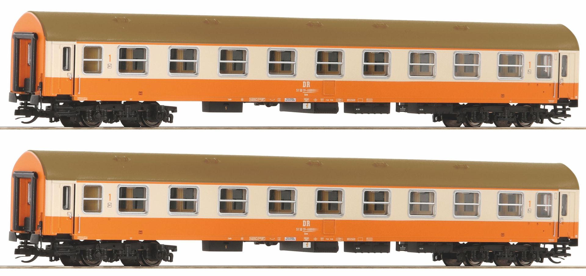 Roco 6280016 - 2er Set Personenwagen 'Städteexpress', 1. Klasse, DR, Ep.IV