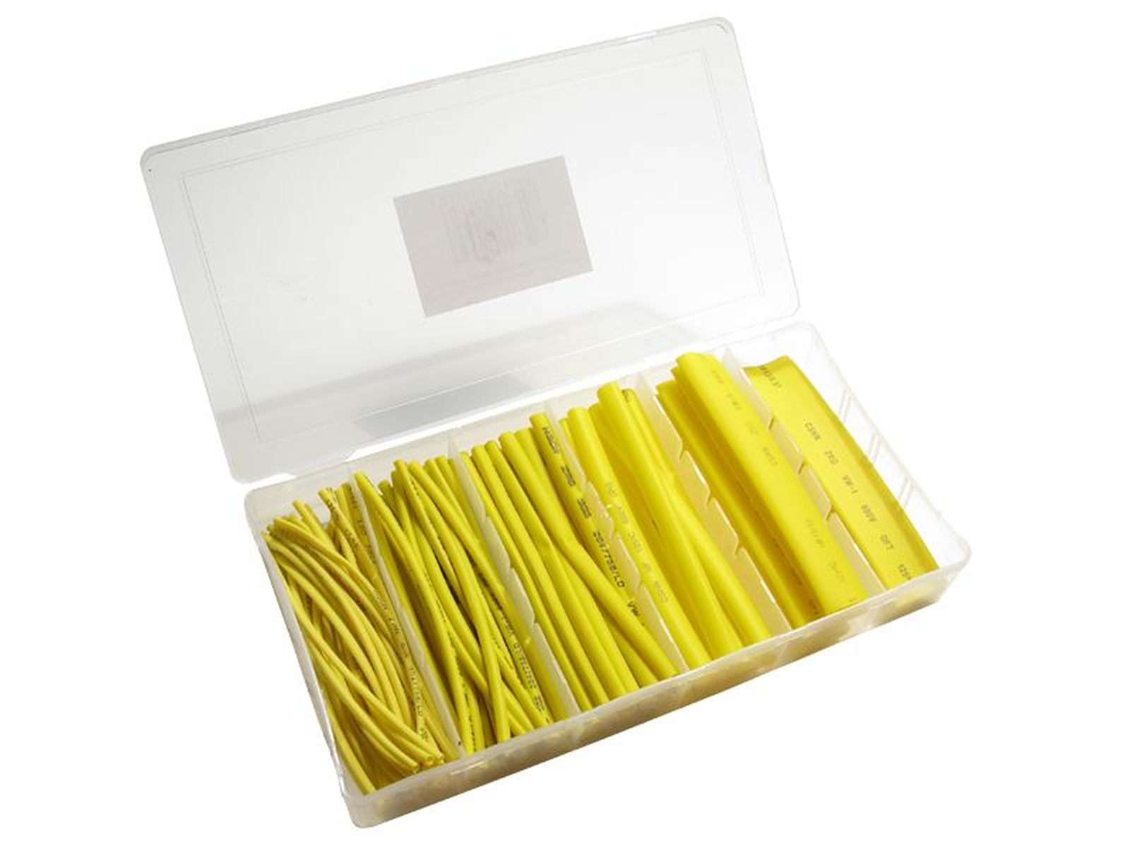 Schönwitz 11854 - Schrumpfschlauch Sortiment Set 100 Teile 10cm gelb