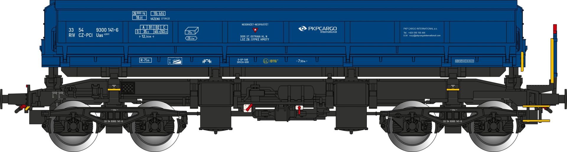 Albert Modell 930015 - Offener Güterwagen Uas, CZ-PCI, Ep.VI
