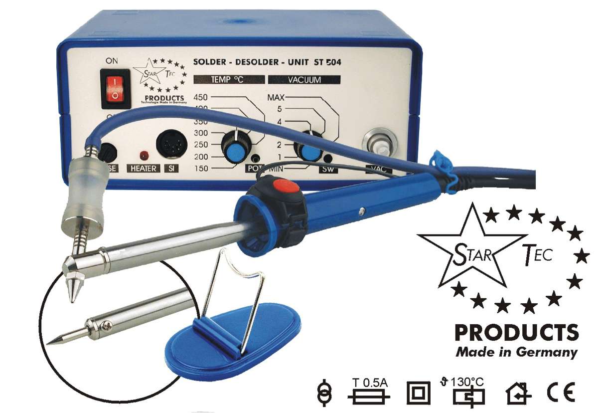Muldental 32151 - BTG Löt-Entlöt-Vakuumstation ST504, 223V, 50VA, elektronisch geregelt
