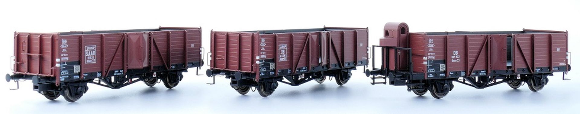 Exact-Train EX20152 - 3er Set Offene Güterwagen Ommru 'Villach', DB, Ep.III