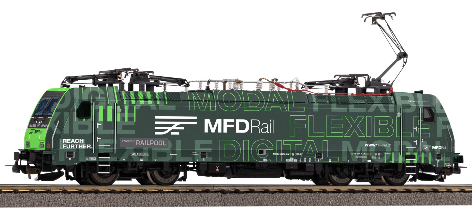 Piko 71331 - E-Lok BR 186, MFD Rail Railpool, Ep.VI, AC-Sound Piko 71331 - E-Lok BR 186, MFD Rail Railpool, Ep.VI, AC-Sound