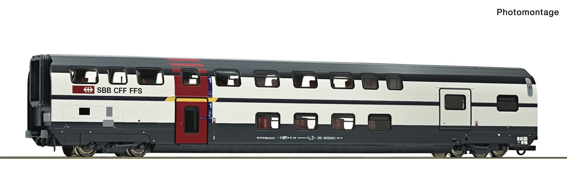 Roco 6200214 - Doppelstockwagen 1. Klasse mit Gepäckabteil, AD IC 2000, SBB, Ep.V-VI