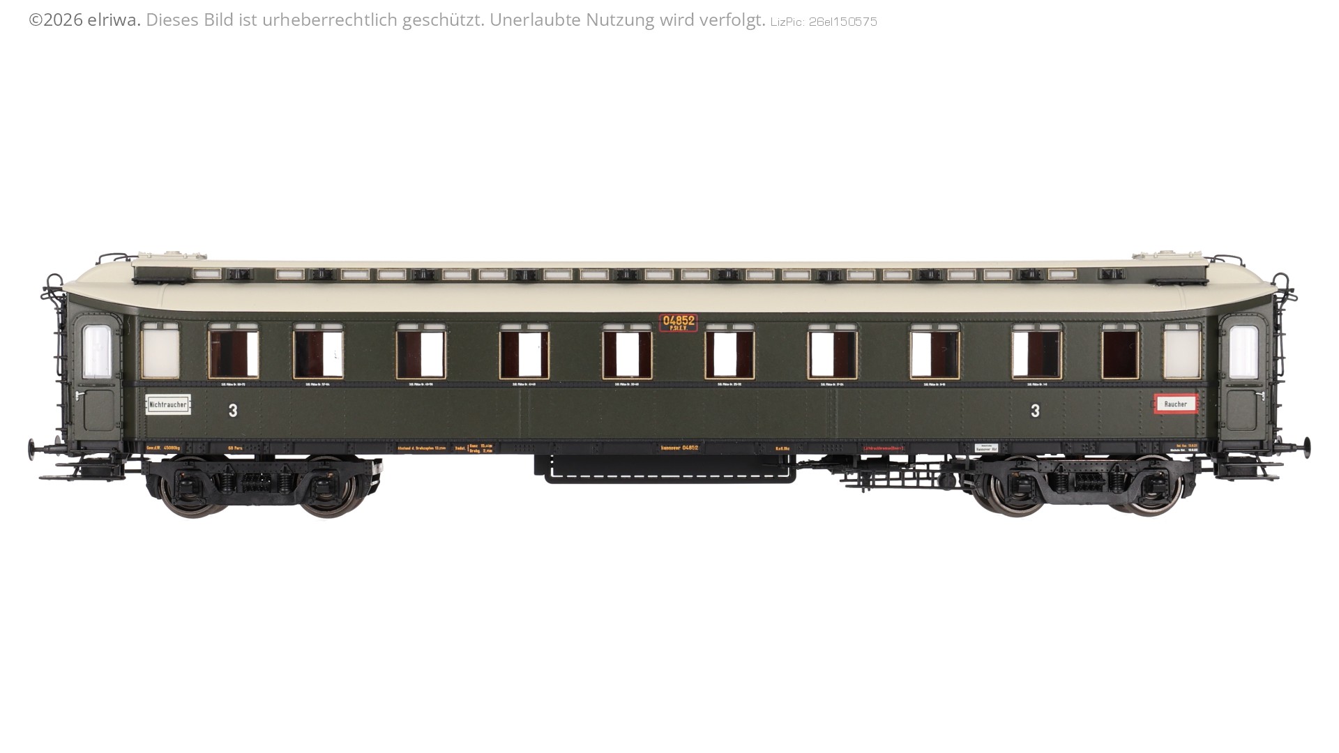 Brawa 45418 - Personenwagen C4ü Pr 21, P.St.E.V., Ep.I