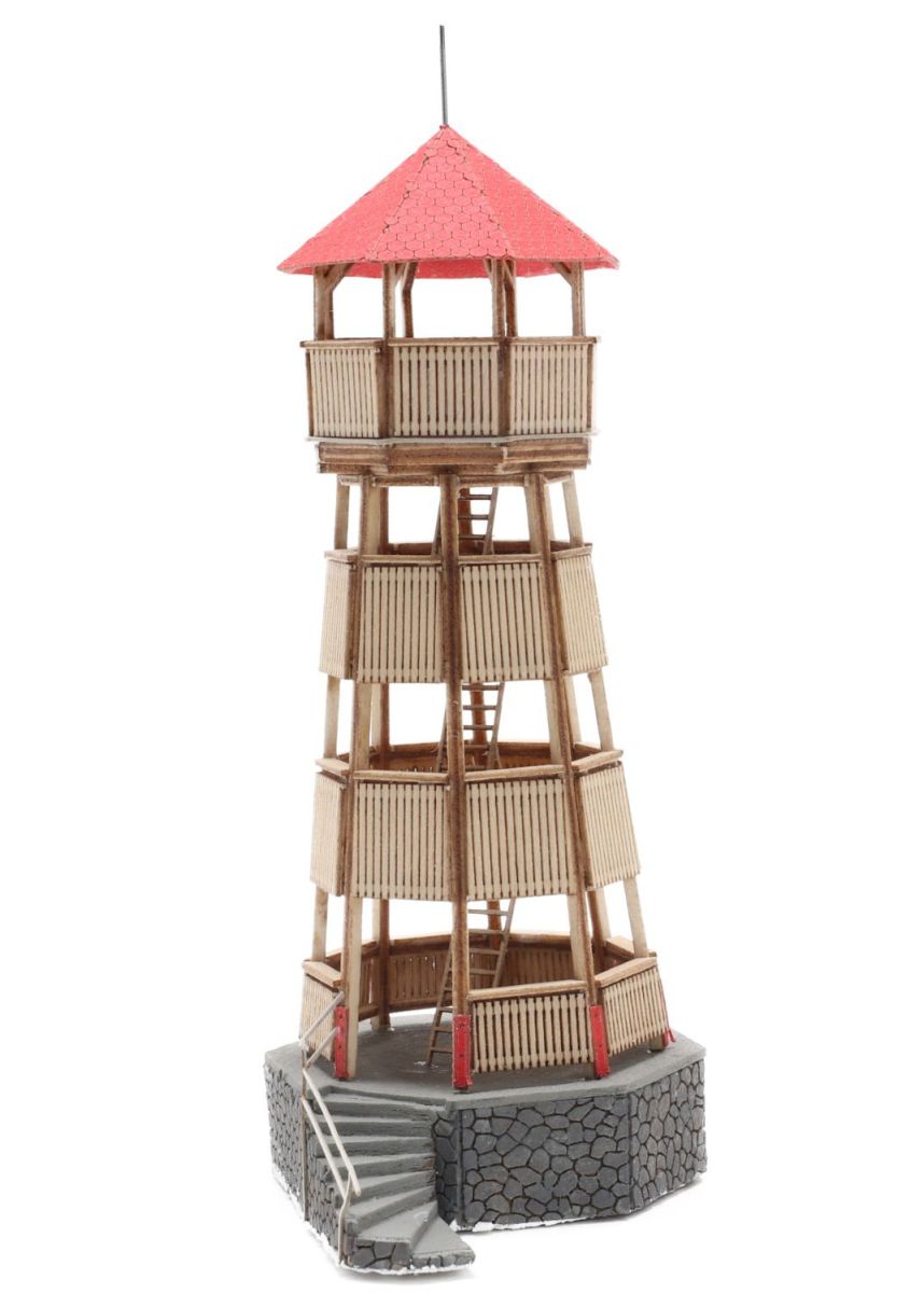 igra 251006 - Aussichtsturm, Höhe=147 mm, kolorierter Bausatz