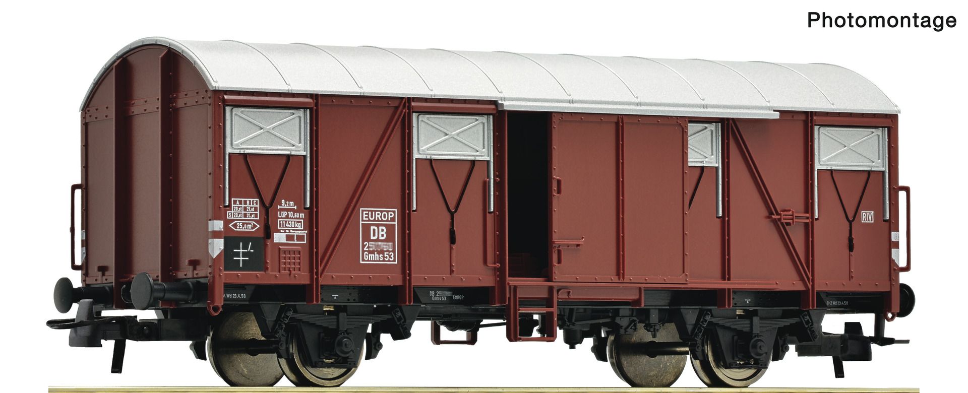 Roco 6600274 - Gedeckter Güterwagen Gmhs, DB, Ep.III
