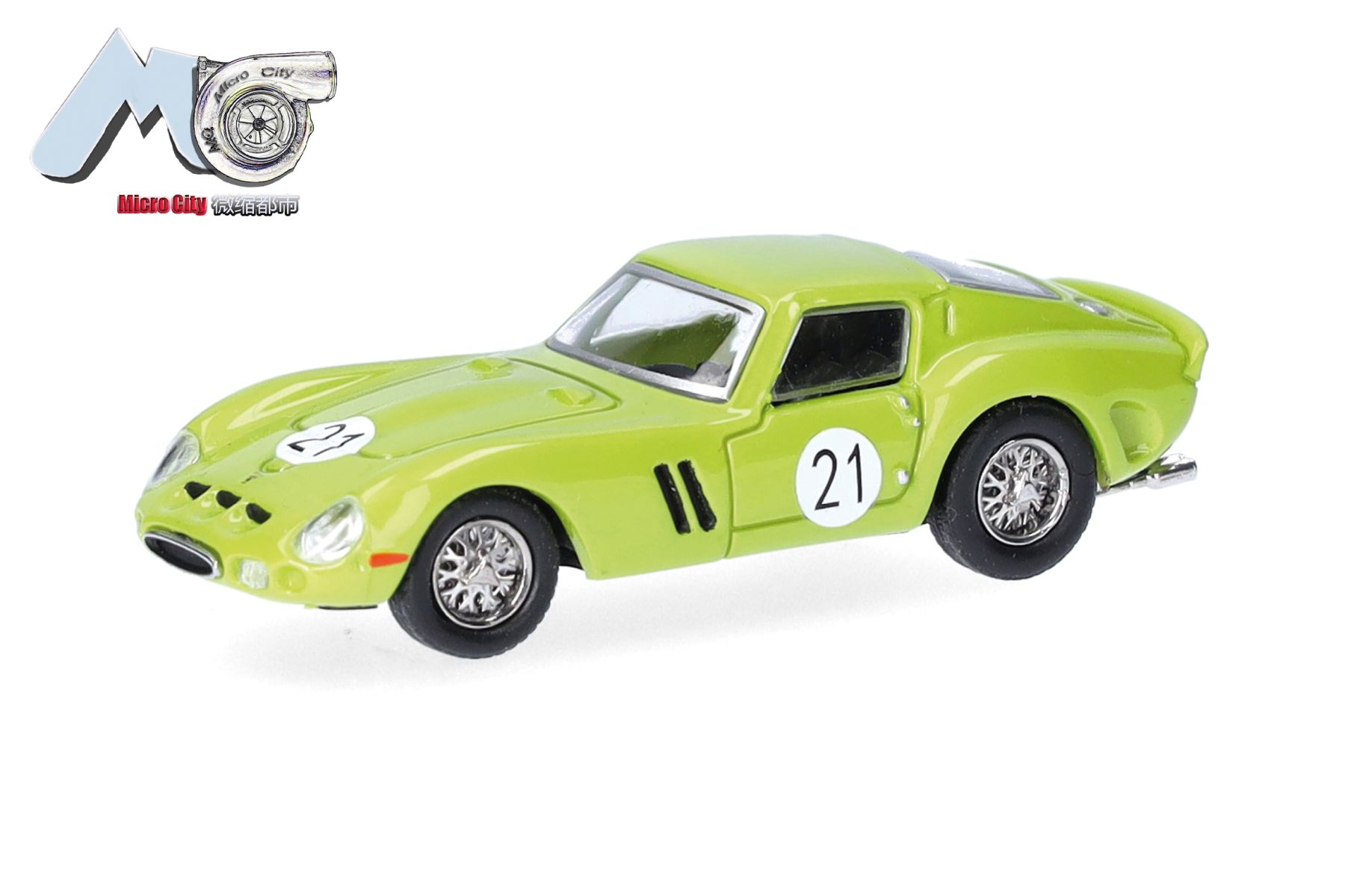 Herpa 87MC000059 - MicroCity: Ferrari 250 GTO "21", grün