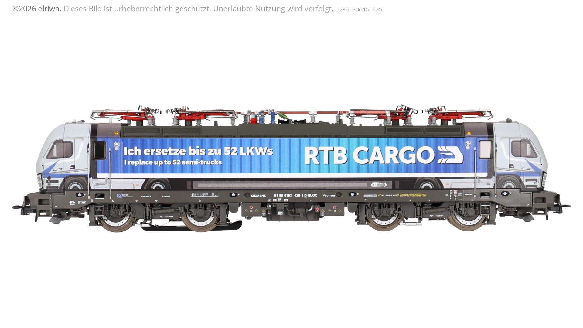 Roco 7500223 - E-Lok 'Vectron' 193 429-8 'VecTruck', ELL, RTB-Cargo, Ep.VI