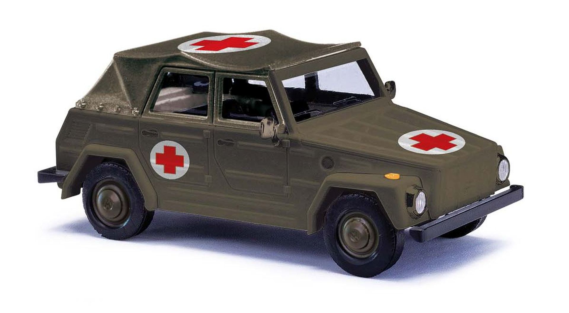 Busch 52729 - VW 181 Kurierwagen Bundeswehr Rotes Kreuz, Bj. 1970