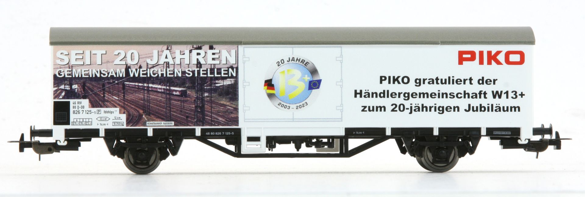 Piko 72230 - Gedeckter Güterwagen 'Piko gratuliert der w13+ zum 20-jährigen Jubiläum'