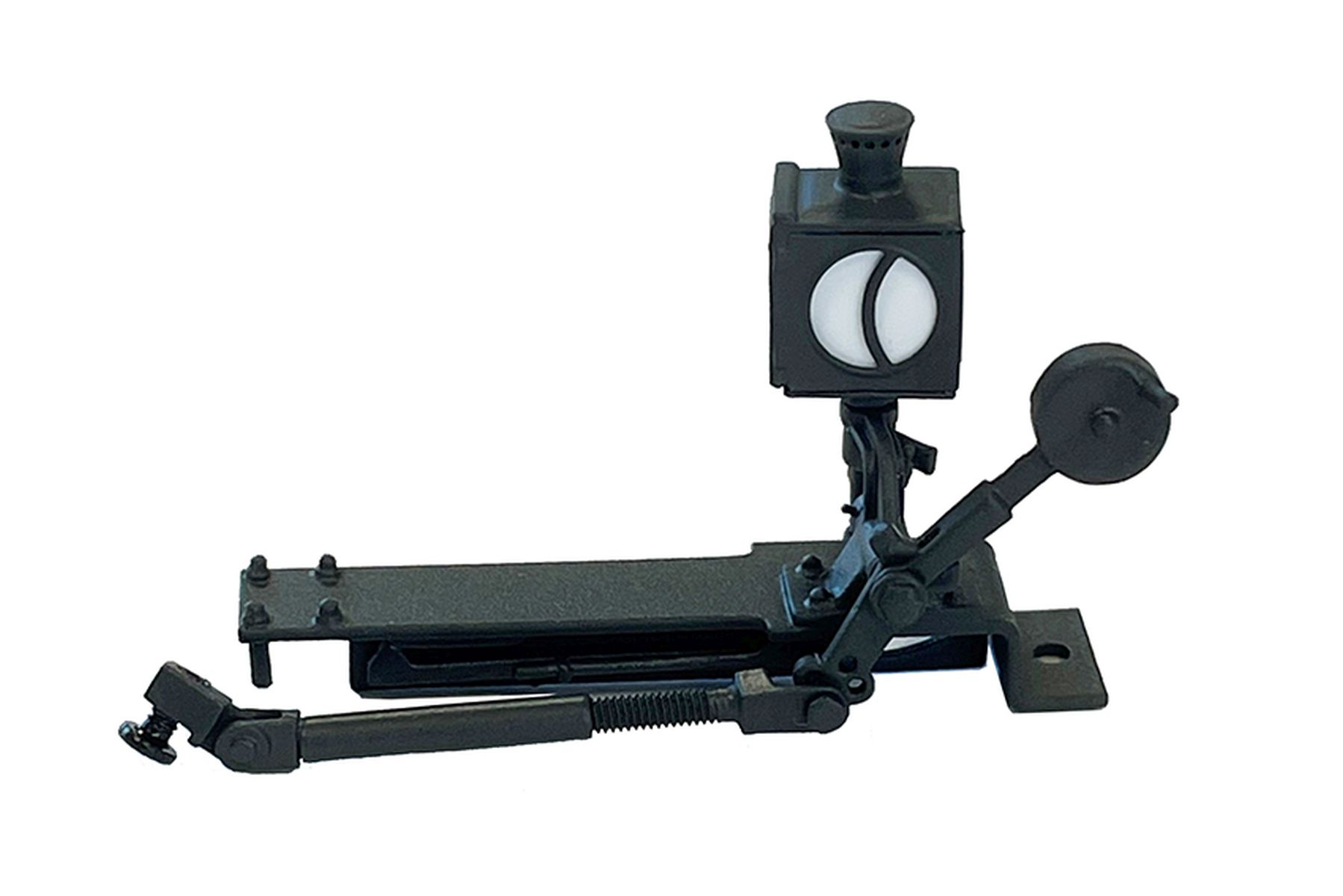 Lenz 55035-02 - Weichenlaterne, Messing Fertigmodell beleuchtet, rechts vom Gleis stehend, Version A-2