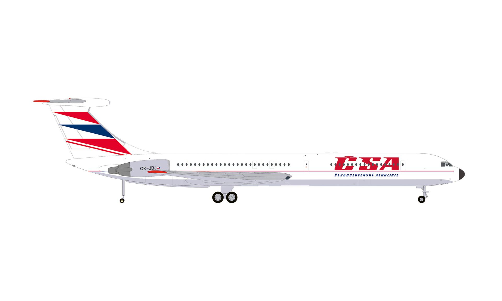 Herpa 574174 - CSA Czechoslovak Airlines Ilyushin IL-62M