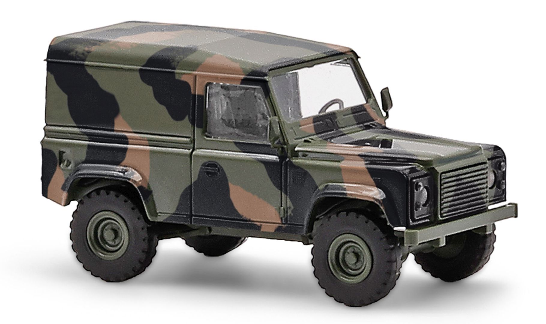 Busch 54355 - Land Rover Defender 90 Kasten Camouflage Militär, 1983