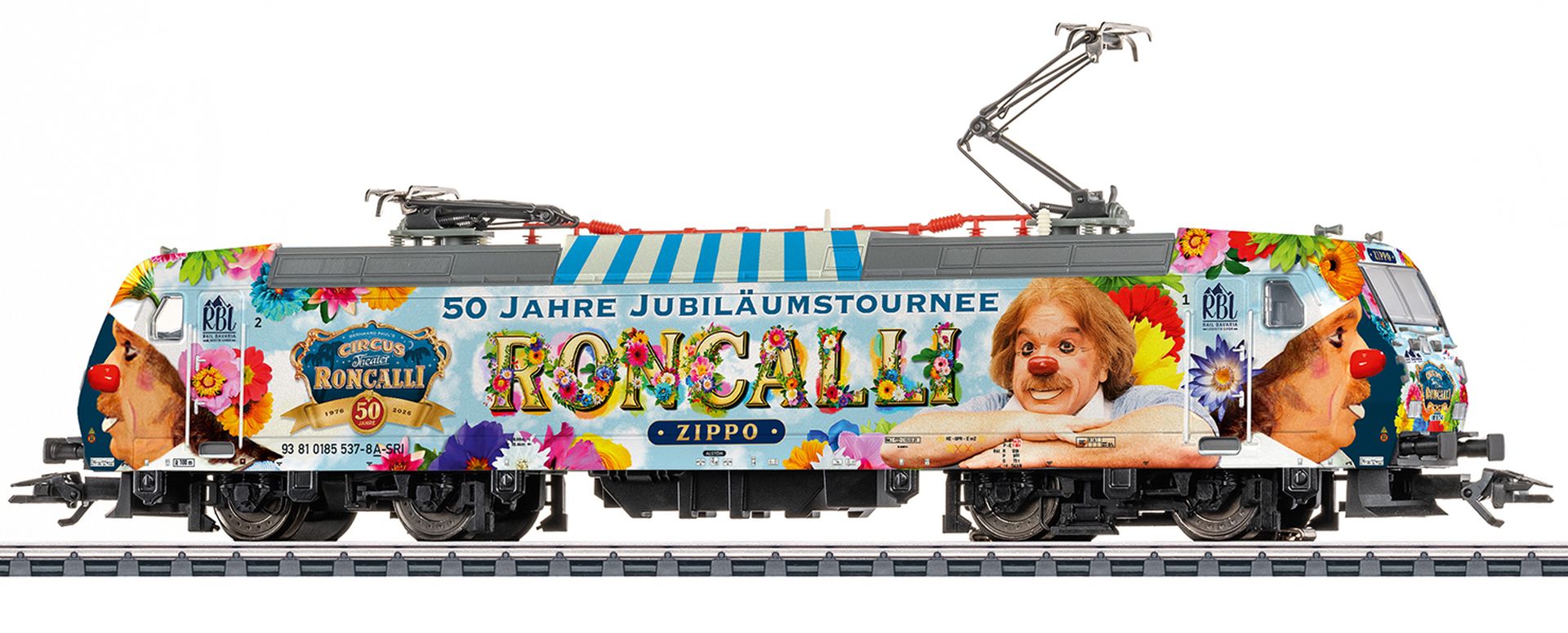 Trix 22469 - E-Lok BR 185.1 '50 Jahre Circus Roncalli', RBL, Ep.VI, DC-MFX-Sound