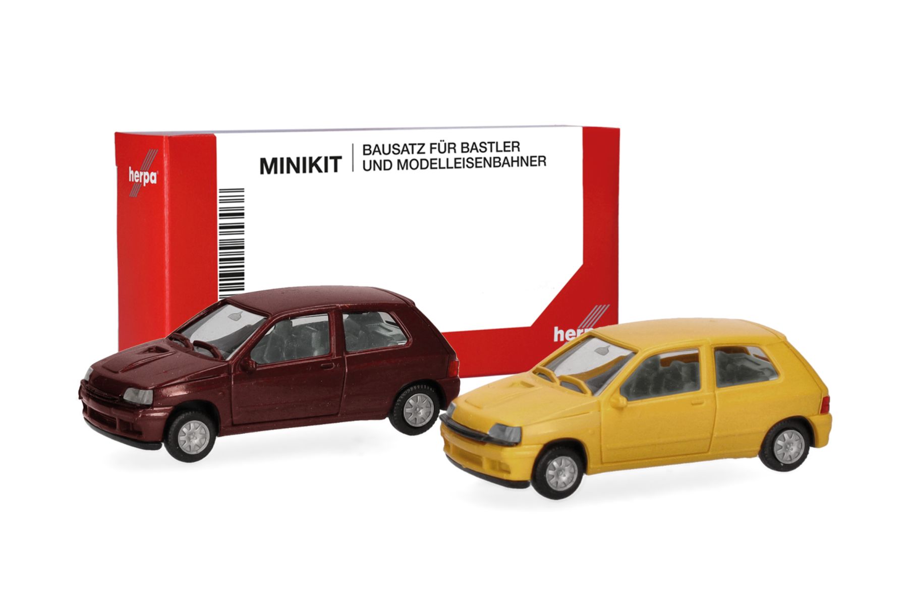 Herpa 012171-002 - MiniKit: Renault Clio 16V, Jaune/Rouge Etrusque