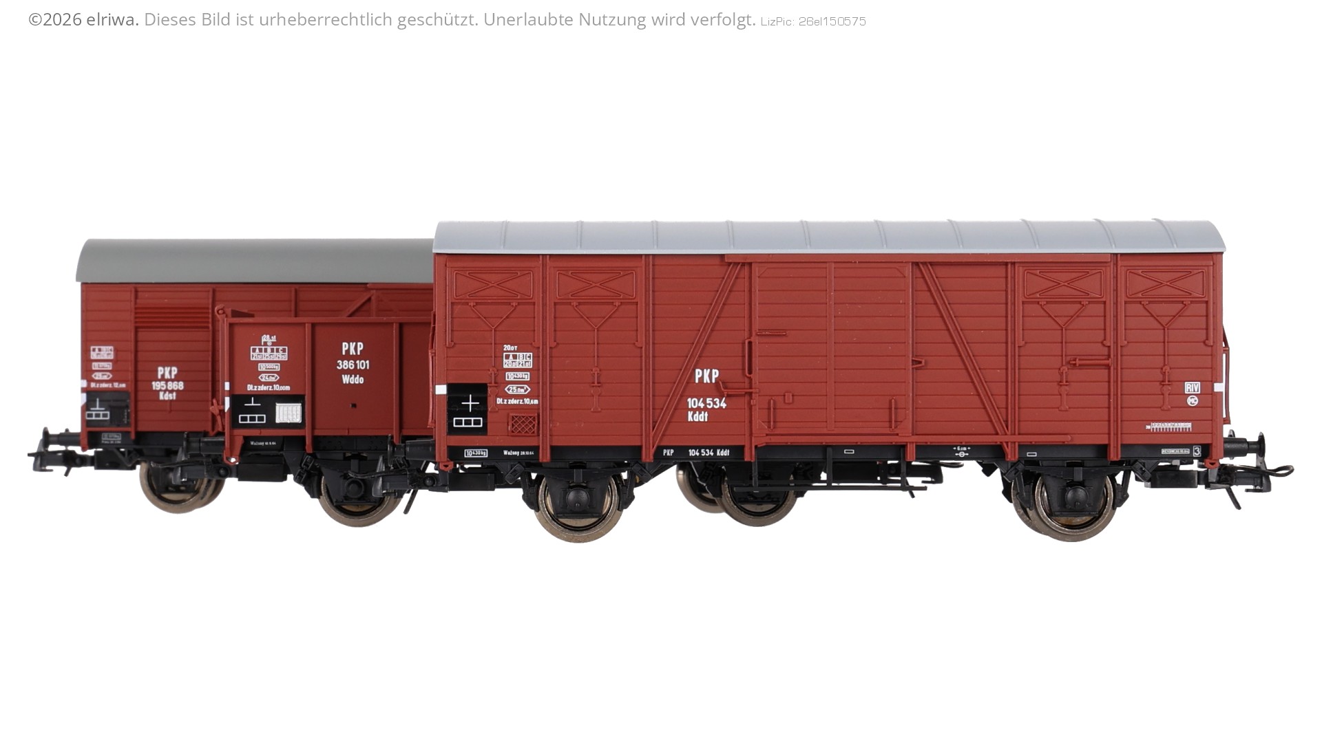 Roco 6600273 - 3er Set Güterwagen, PKP, Ep.III