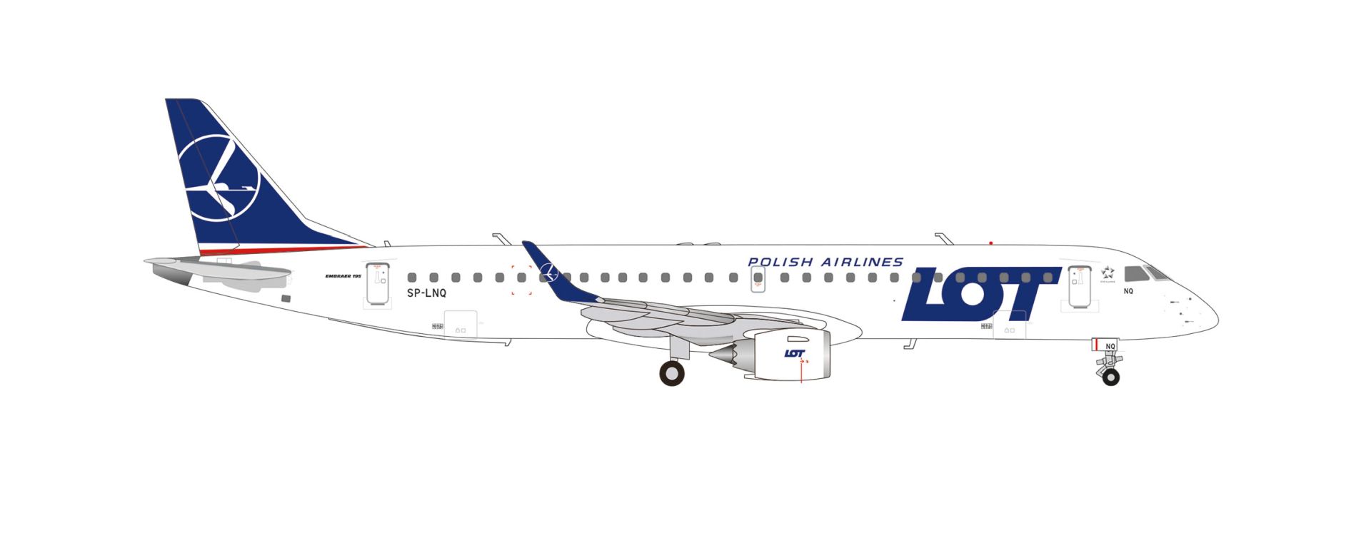 Herpa 573825 - LOT Polish Airlines Embraer E195