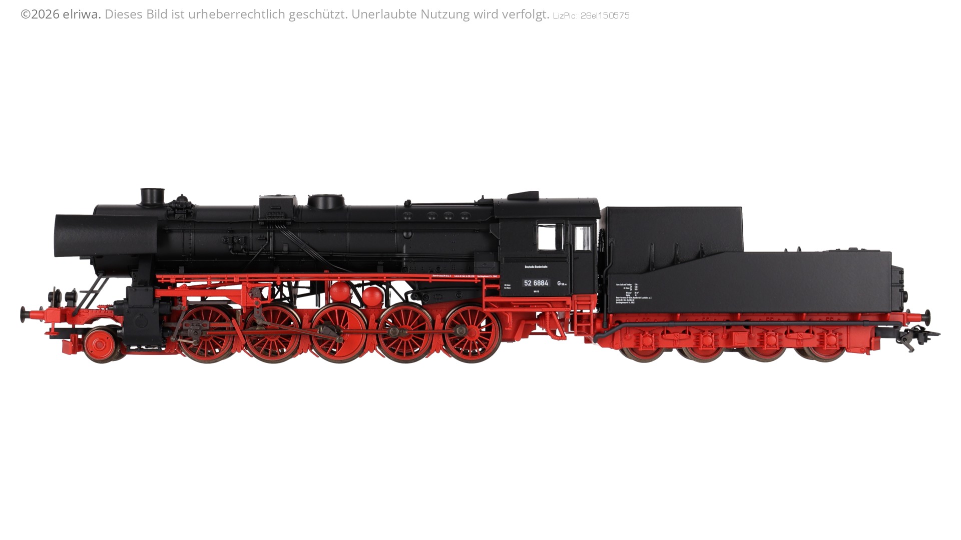 Trix 25535 - Dampflok 52 6884 mit Steifrahmentender, DB, Ep.III, DC-MFX-Sound