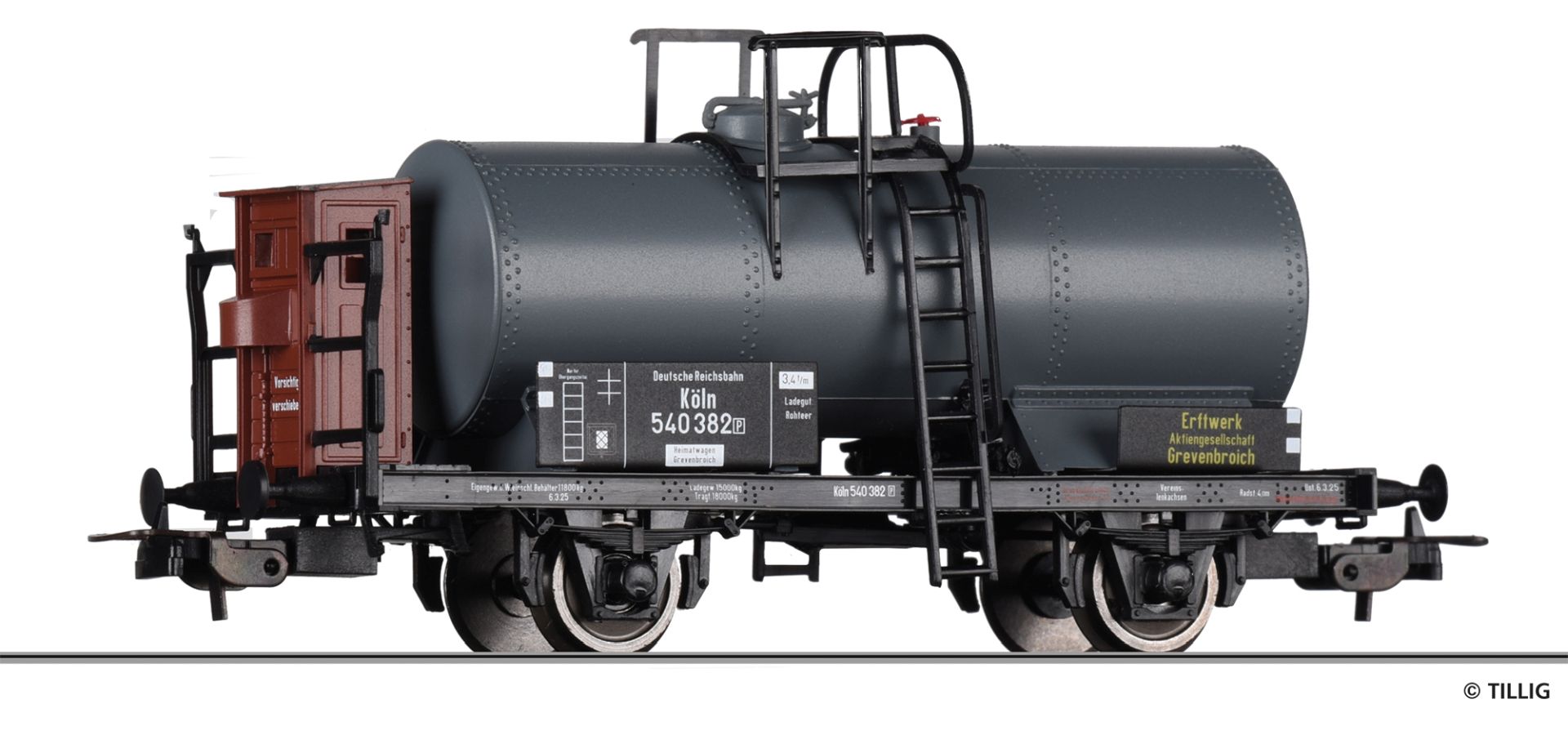 Tillig 77042 - Kesselwagen 'Erftwerk Aktiengesellschaft Grevenbroich', DRG, Ep.II