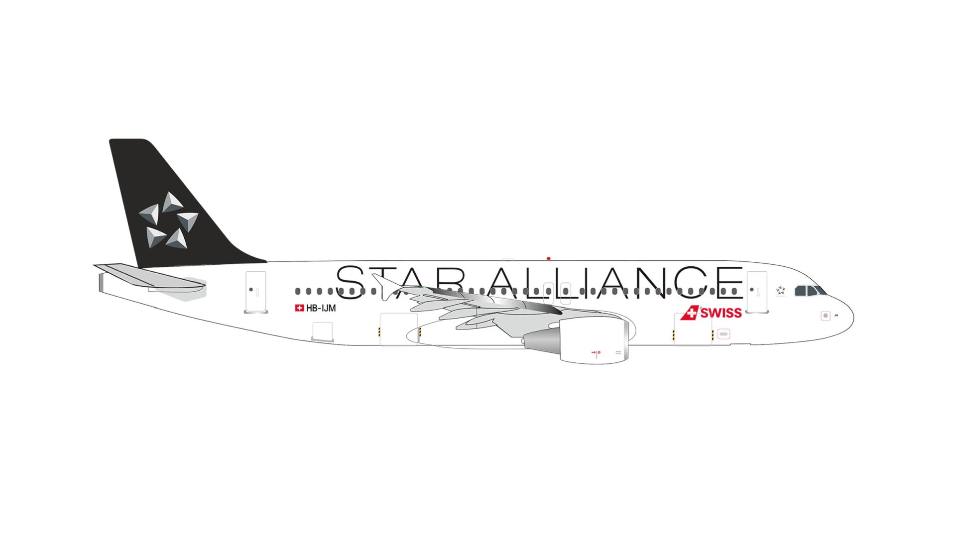Herpa 539463 - Swiss International Air Lines Airbus A320 "Star Alliance"