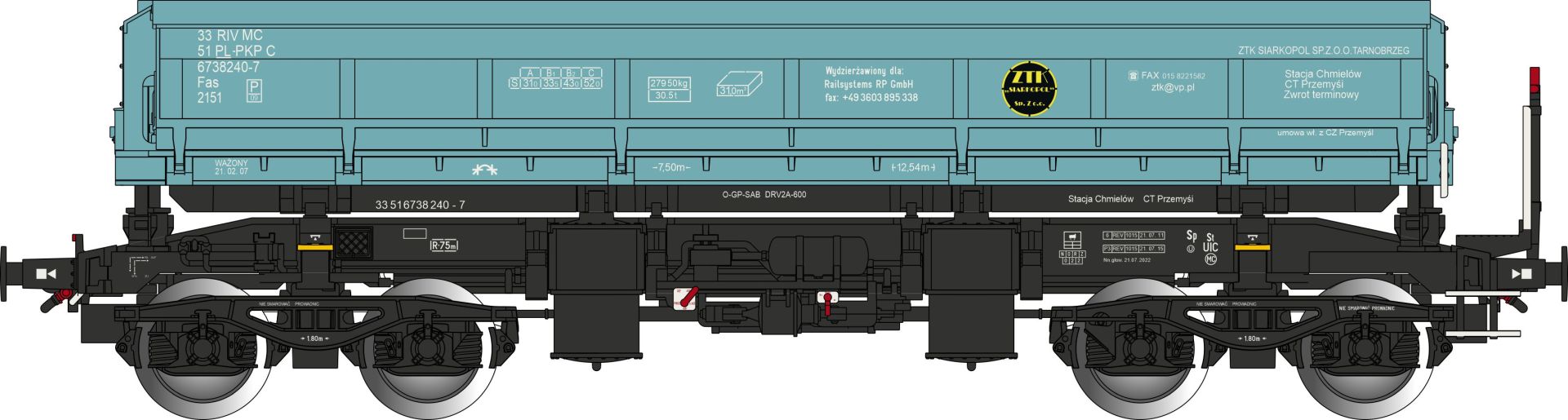 Albert Modell 673020 - Offener Güterwagen Fas, PL-PKPC, Ep.V