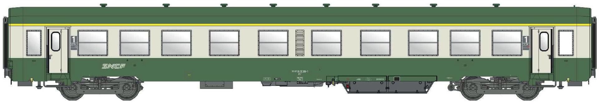L.S. Models MW40046 - Personenwagen USI A4t4, 1.Klasse, SNCF, Ep.Va