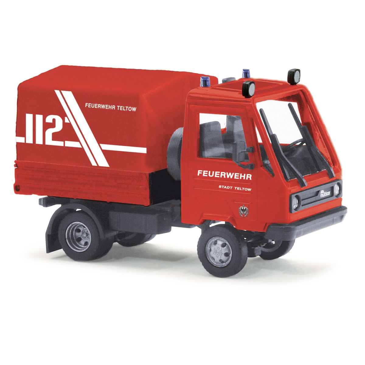 Busch 42251 - Multicar M26 mit Plane, Feuerwehr Teltow, Bj. 1991 Busch 42251 - Multicar M26 mit Plane, Feuerwehr Teltow, Bj. 1991