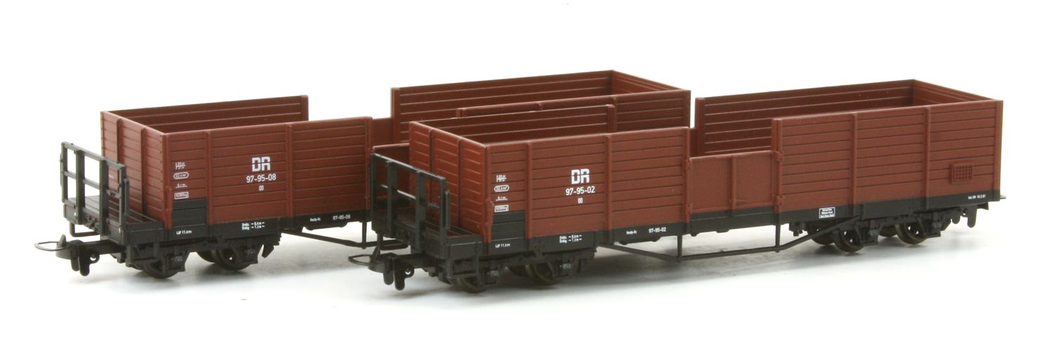 Tillig 05924 - 2er Set Güterwagen OO, DR, Ep.III