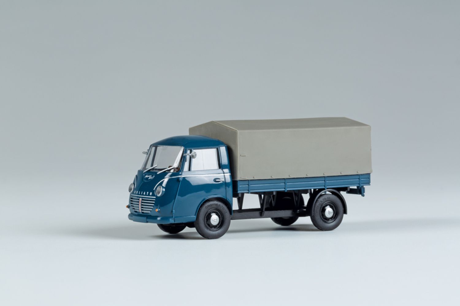 mini-car 66021 - Goliath Pritschenwagen Plane blaugrün - Fertigmodell