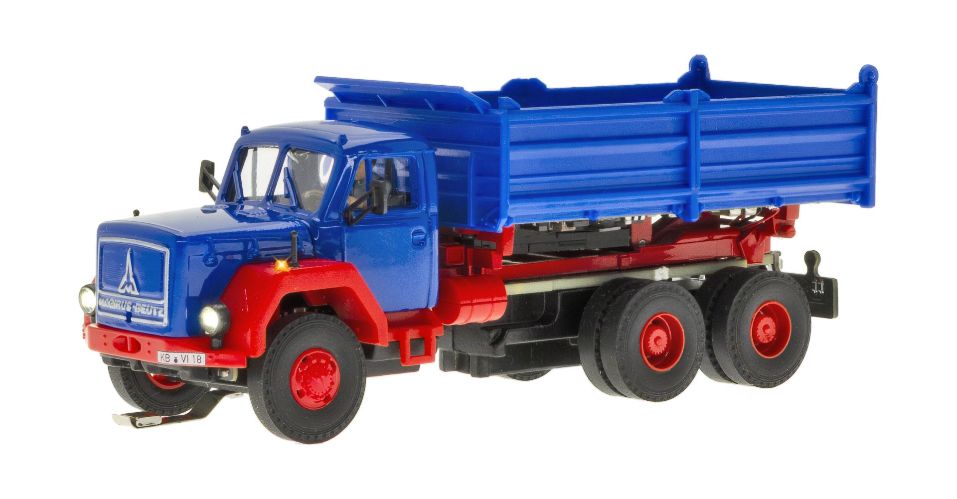 Viessmann 8602 - CarMotion MAGIRUS DEUTZ 3-achs Eckhauber mit motorischer Kippfunktion