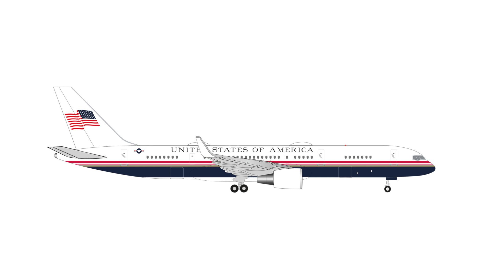 Herpa 539548 - U.S. Air Force Boeing VC-32 "Air Force Two" - 1st Airlift Squadron, Joint Base Andrews