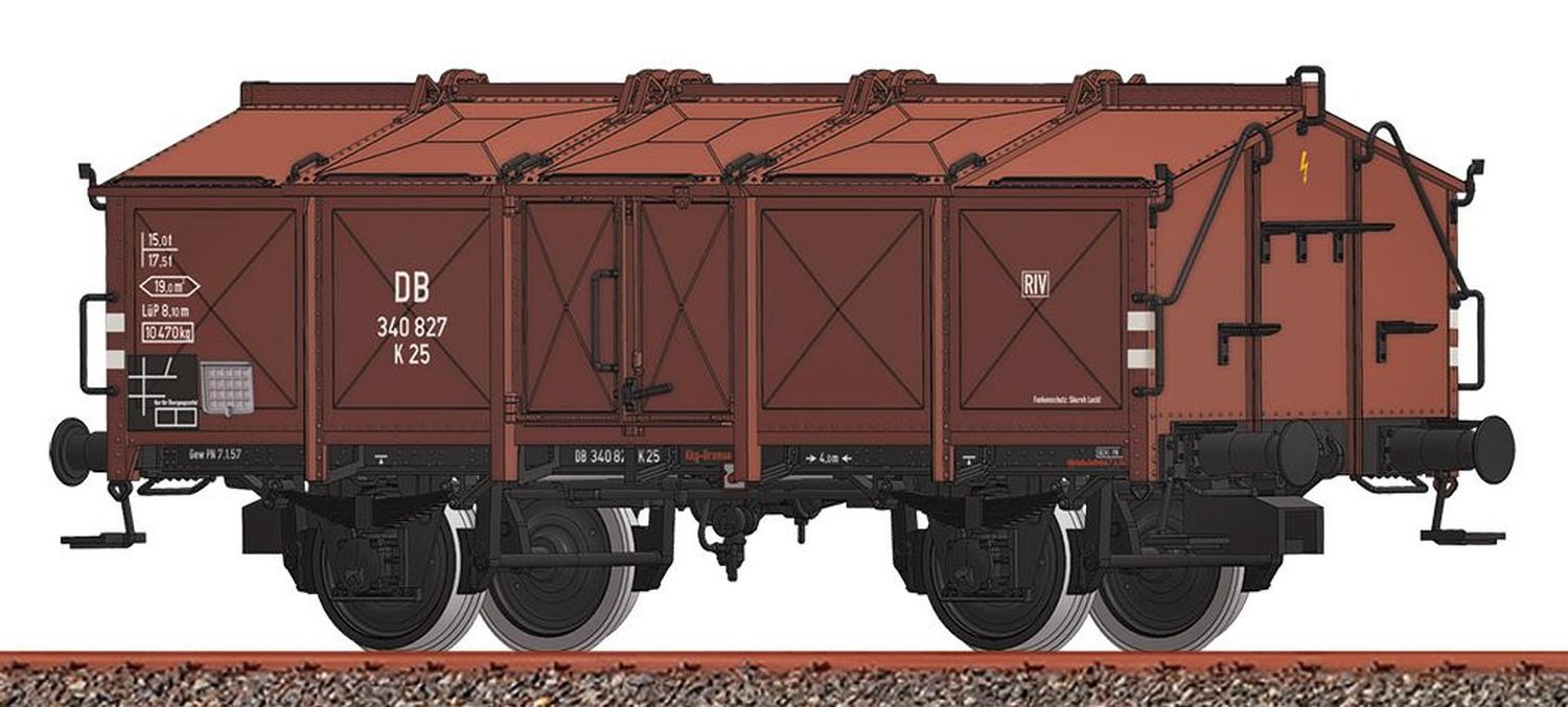 Brawa 50541-A25 - Klappdeckelwagen K 25, DB, Ep.III