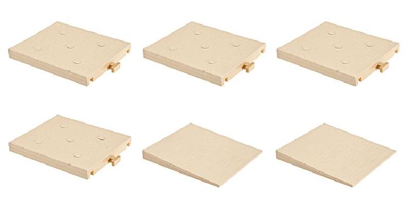 Pola 330909 - Bahnsteigplatten, 6 Stück, 1200 x 170 x 20 mm