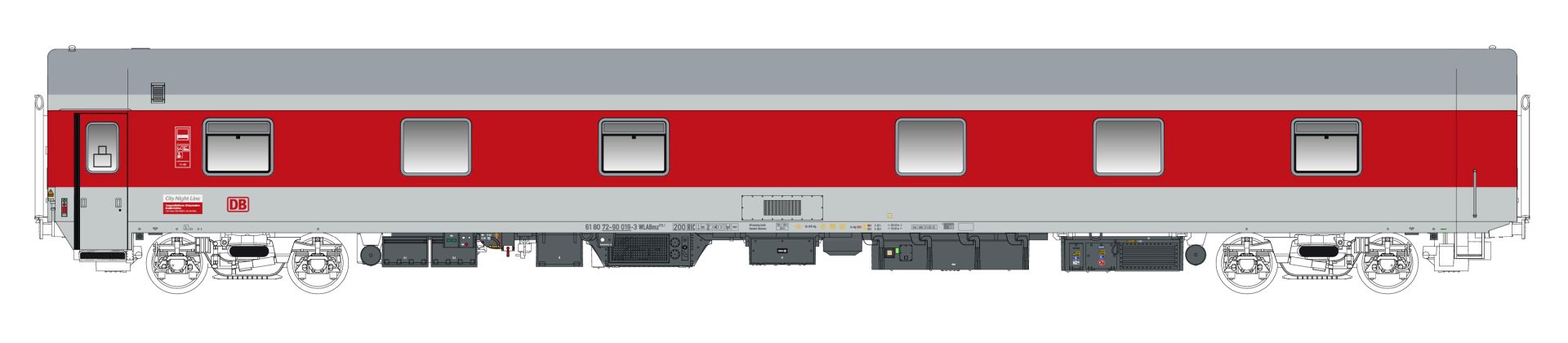 L.S. Models LS58621 - Schlafwagen WLABmz 173.1, DBAG, DB-NachtZug, Ep.V, kleines CNL-Logo