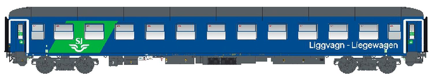 L.S. Models 58512 - Liegewagen Bvcmz 248.5, SJ, Ep.VI