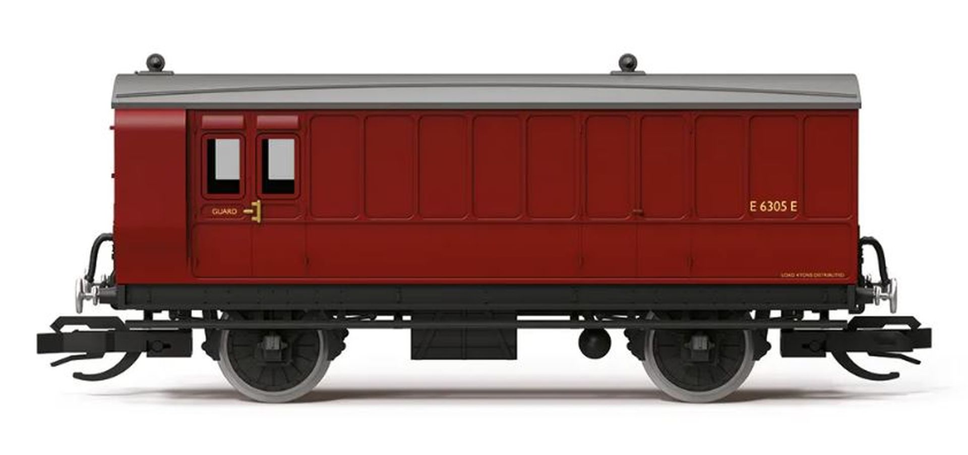 Hornby TT4062 - Gepäckwagen 4 Wheel Coach 3rd Class Brake Baggage, BR, Ep.III