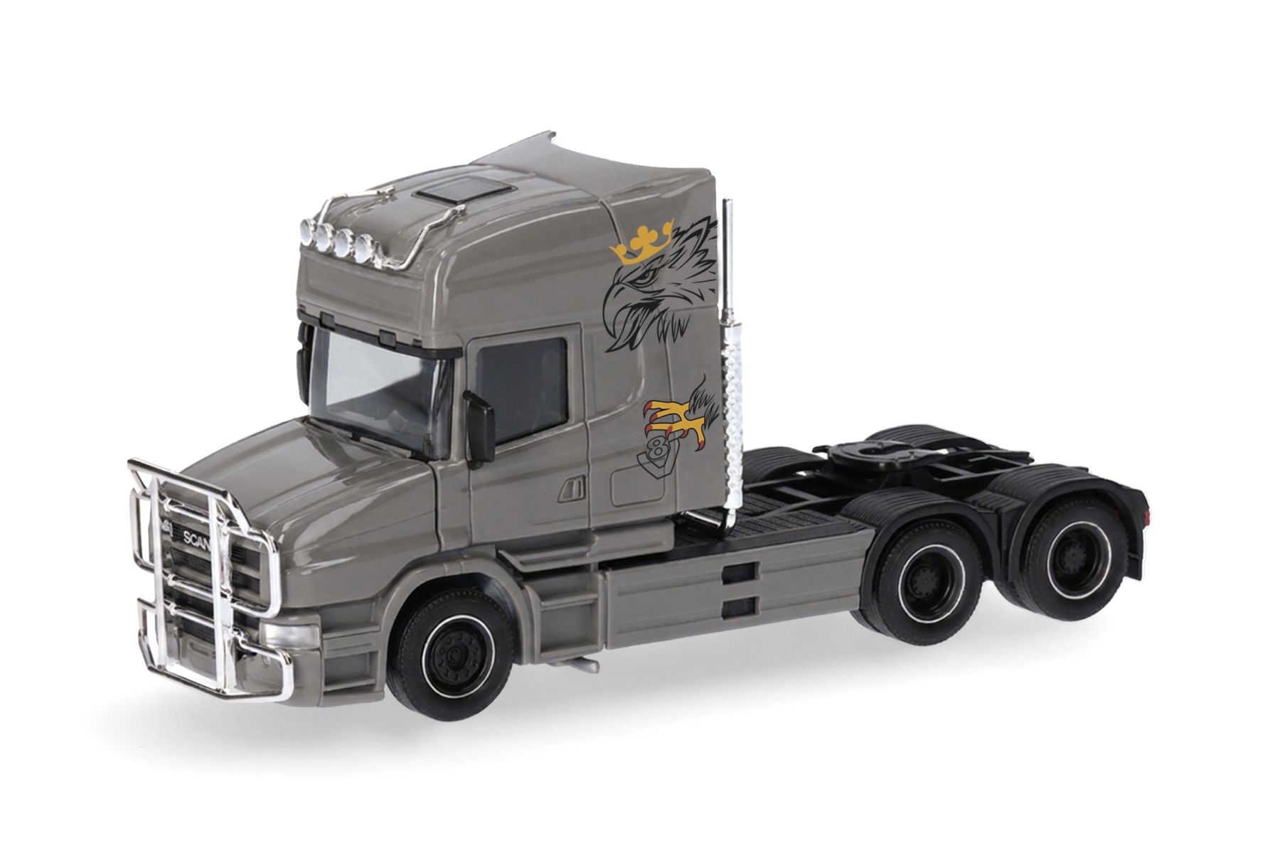 Herpa 319423-003 - Scania Hauber 04 Topline Zugmaschine 3achs, nardograu