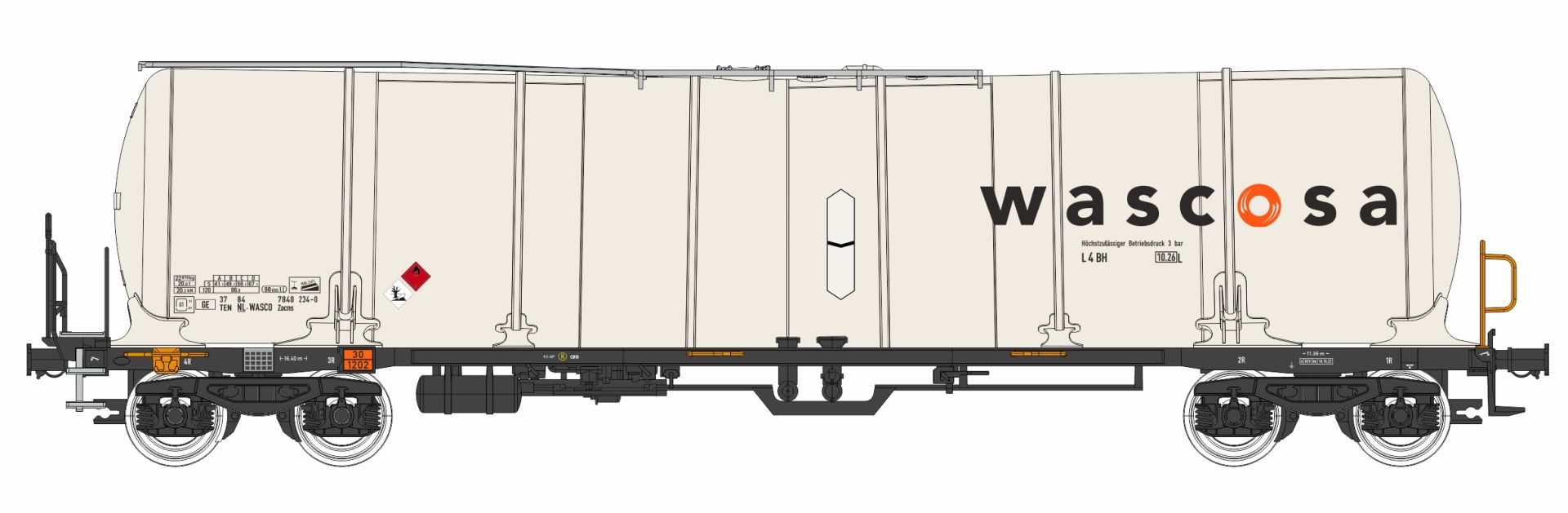 igra 96200090 - Kesselwagen Zacns 98, Wascosa, Ep.VI