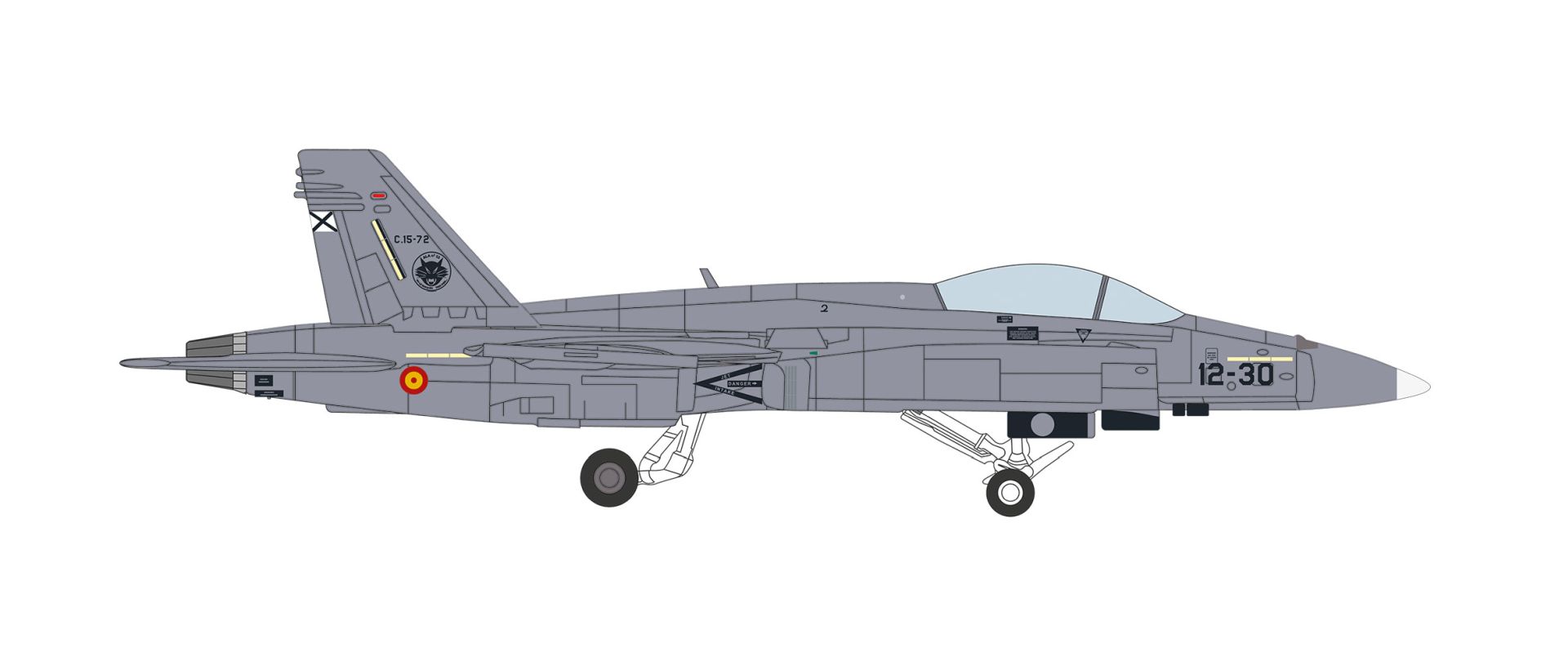 Herpa 574228 - Spanish Air Force McDonnell Douglas EF-18 (F/A-18) Hornet - Ala 12