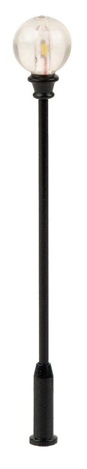 Faller 180213 - LED-Parklaterne, Kugel-Aufsatzleuchte, warmweiß