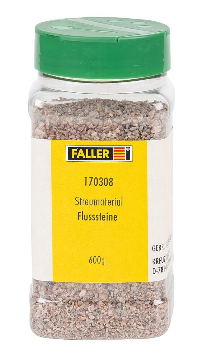 Faller 170308 - Streumaterial Flusssteine 2-3 mm, 600 g