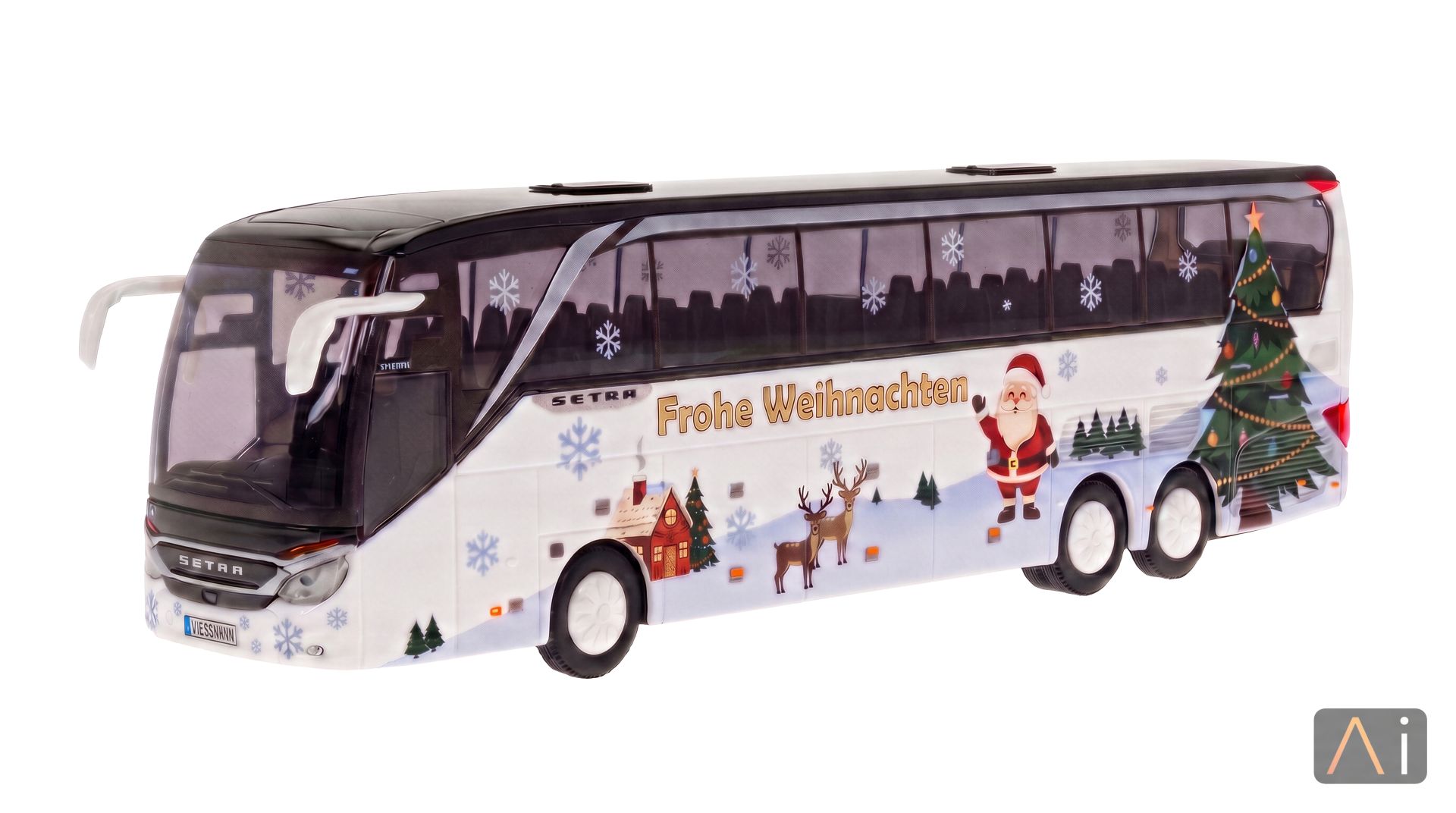 Kibri 21236 - Bus Setra S 516 HDH Facelift mit Weihnachtsbedruckung, Fertigmodell