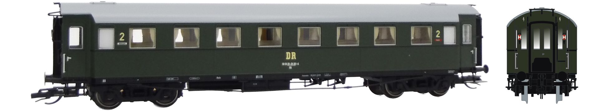 Saxonia 120229 - Personenwagen C4Ü Sa 07, DR, Ep.IV, mit Schlussscheiben