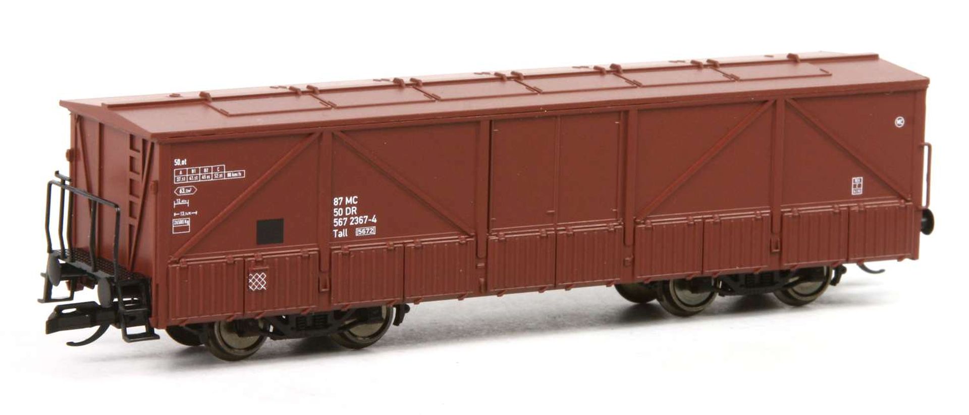 Karsei 24052 - Güterwagen Tall, DR, Ep. IV, mit Dach, flach