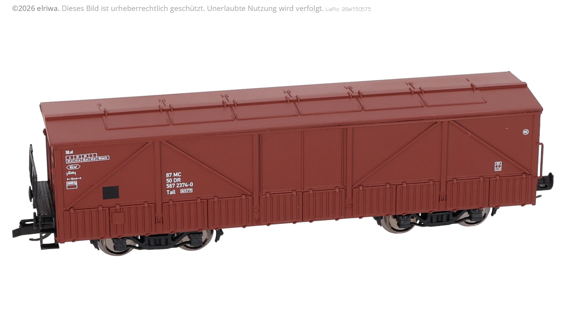 Karsei 24052 - Güterwagen Tall, DR, Ep. IV, mit Dach, flach