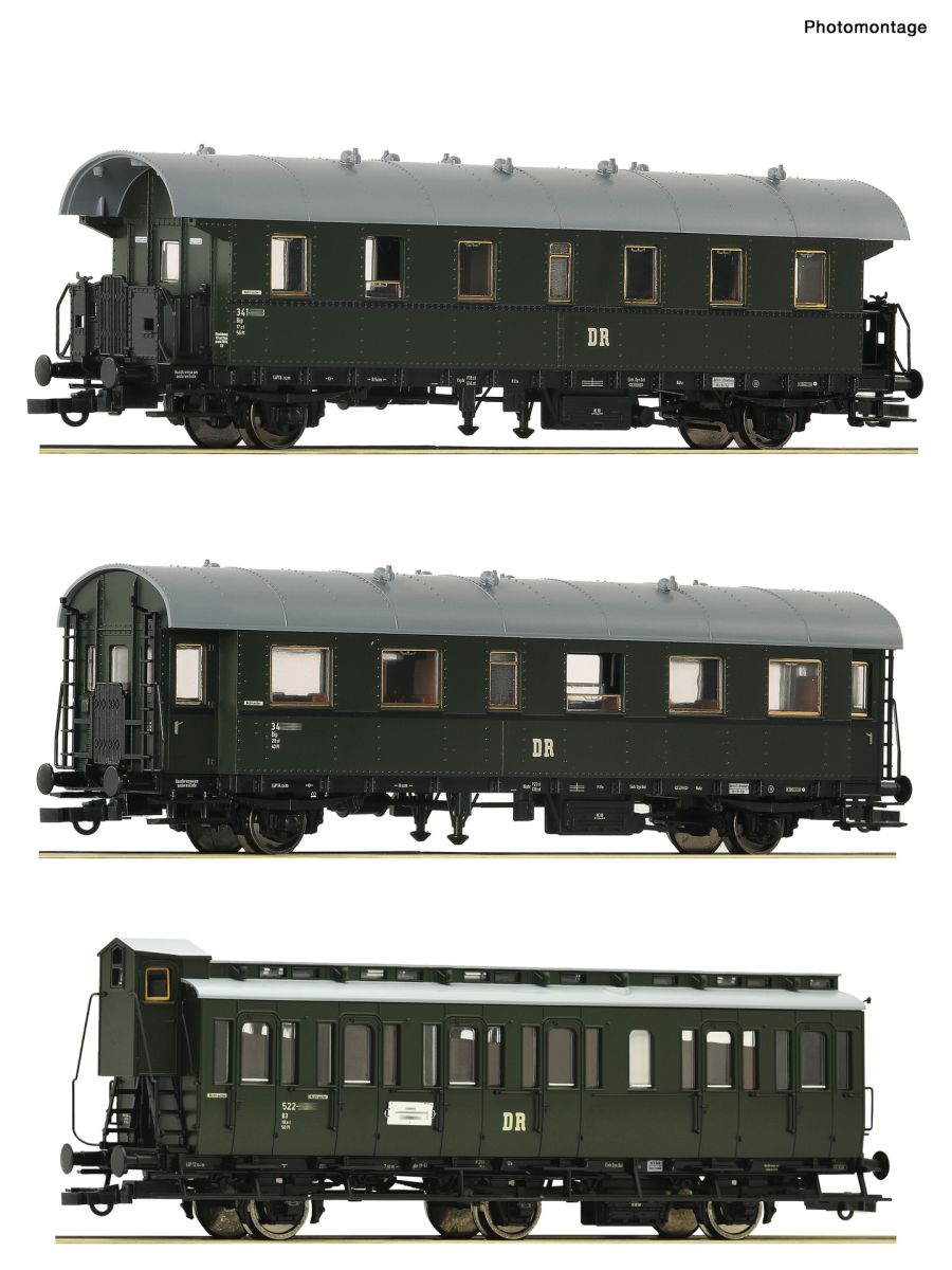 Roco 6200131 - 3er Set Personenwagen, DR, Ep.III, Set 2