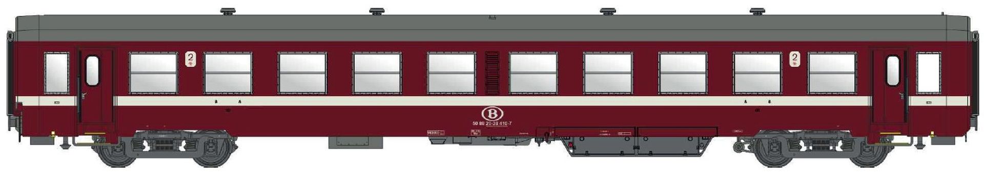 L.S. Models MW40040 - Personenwagen K4 B, 2. Klasse, SNCB, Ep.V