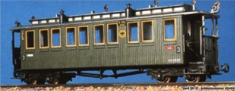 Technomodell 52404 - Personenwg. 3.Kl., DRG, Ep.II, grün