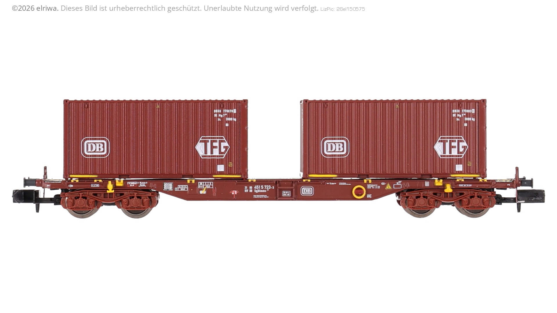 Hobbytrain H23202 - Containerwagen Sgjkkmms 699, DB, Ep.IV 'DB/TFG'